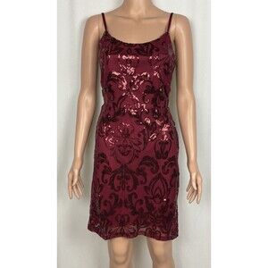 4 For $20 Sequined Sleeveless Lace-Up Back Fitted Party Dress Size Large